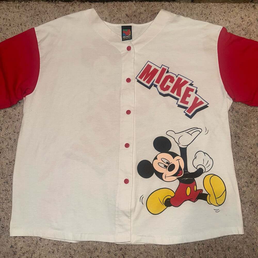 Vintage Mickey Unlimited Walt Disney Baseball Jersey Shirt